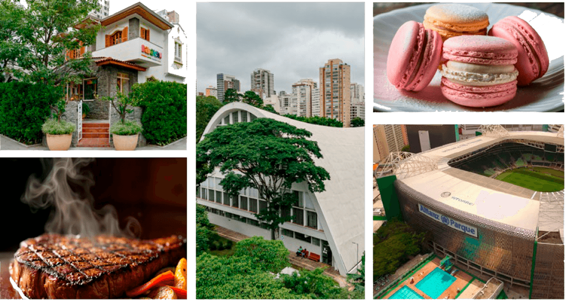 Caminhada e restaurante